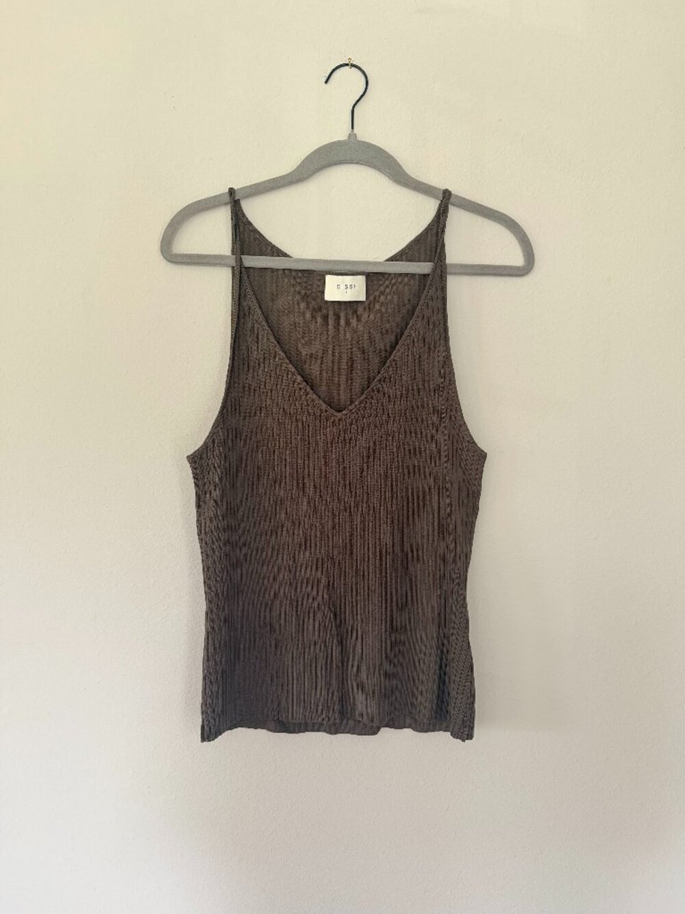 DISSH Joy Twist Knit Tank (US 12-14) Turkish Coffee NWT